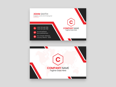 企业创意现代专业名片设计模板(Corporate Creative Modern Professional Business Card Design Template)