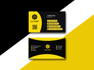 建筑服务名片(Construction Services Business Cards)