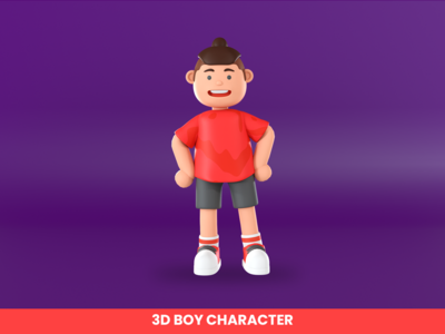 一个男孩角色的 3d 渲染与伸展他的手插图(3d rendering of a boy character with stretching his hand illustration)