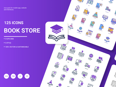 书店图标包(Book Store Icon Pack)