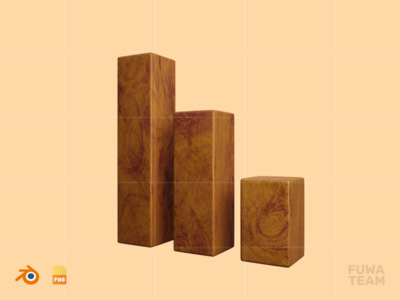 酒吧 - 3D 木制抽象形状(Bars - 3D Wooden Abstract Shape)