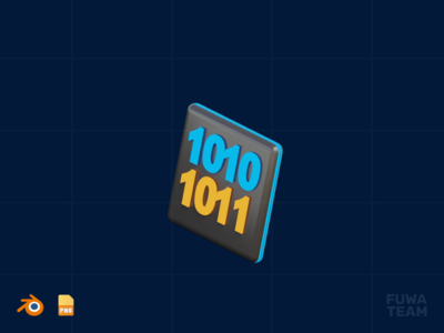 二进制代码 - 3D Metaverse 插图包(Binary Code - 3D Metaverse illustration pack)