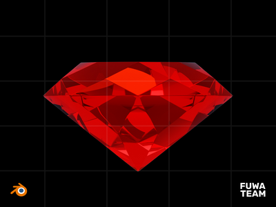 3D 游戏物品在黑暗中发光插图包 - 宝石（正面）(3D Game Item Glow In The Dark Illustration Pack - Gem (Front))