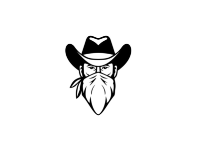 Bandit Outlaw 面罩黑色和白色(Bandit Outlaw Face Mask Black and White)