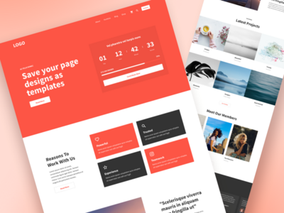 清洁现代登陆页面(Clean Modern Landing Page)