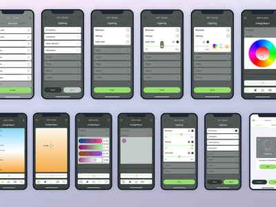 创建服务照明 Smarthome Mobile UI - FP(Create Services Lighting Smarthome Mobile UI - FP)