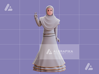 3d 婚礼新娘人物插画(3d wedding bride character illustration)