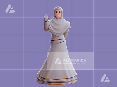 3d 婚礼新娘人物插画(3d wedding bride character illustration)