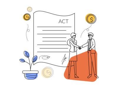 商业交易-商业插画(Business deal - Business Illustration)