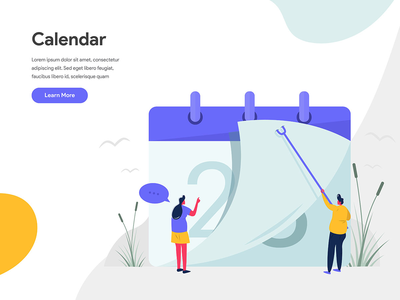 日历插图概念(Calendar Illustration Concept)