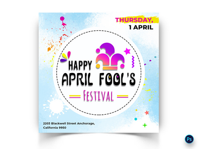 愚人节社交媒体模板(April Fools Day Social Media Templates)
