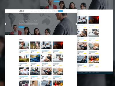 Couth 教育网站页面设计模板(Couth education website page design template)