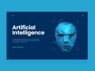 人工智能网页登陆页面(Artificial Intelligence web landing page)