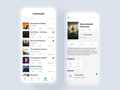 有声读物移动 UI 概念(Audio Book mobile UI concept)