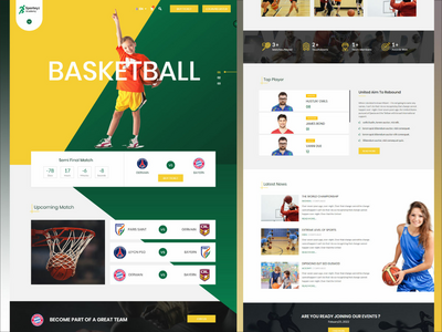 篮球网页模板(Basketball  Web Template)