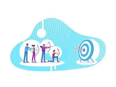 业务战略平面概念矢量图(Business strategy flat concept vector illustration)