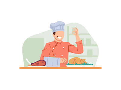 厨师字符图(Chef Character Illustration)