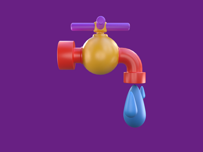 3D 渲染斋月图标 wudhu(3D Rendering Ramadan Icon wudhu)