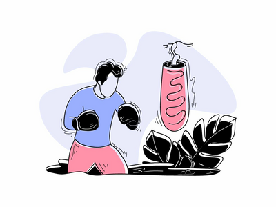 拳击平面插画概念奥林匹克运动会(Boxing flat illustration concept Olympic Games Sport)