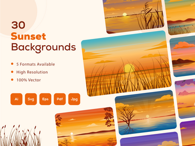 30 日落美丽的背景(30 Sunset Beautiful Backgrounds)