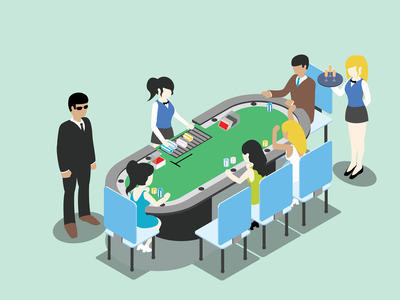 赌场游戏等距图-李(Casino Game Isometric Illustration - Li)