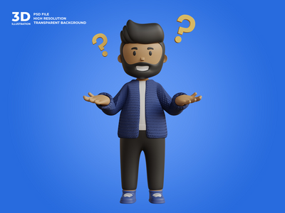 3d 业务人字符图(3d business man character illustration)