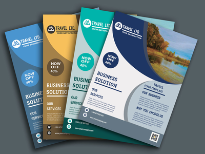 公司旅行传单模板(Corporate Travel Flyer Template)