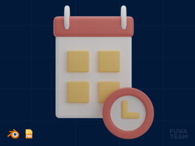 议程 - 3D 设计思维插图（正面）(Agenda - 3D Design Thinking Illustration (front))