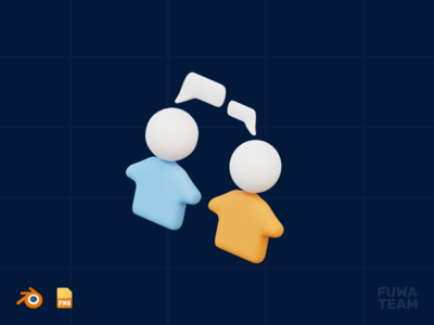 通信 - 3D 商业插图包(Communication - 3D Business illustration pack)