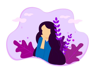 美丽的女人与植物(Beautiful Woman with plant)