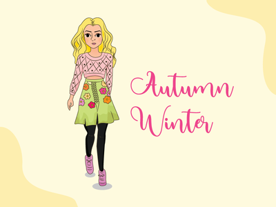 秋冬-时尚插画(Autumn Winter - Fashion Illustration)