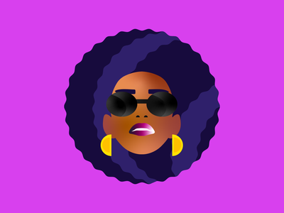 黑人女孩插图(Afro Girl Illustration)