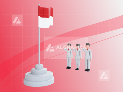 印度尼西亚的 3D 角色独立日(3D Character Independence Day Of Indonesia)