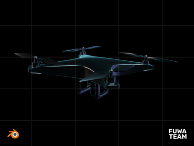 3D 游戏项目在黑暗插图包中发光 - 无人机(3D Game item glow in the dark illustration pack - Drone)