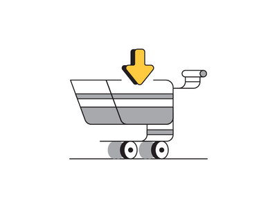 添加到购物车空状态插图矢量(Add to cart empty state illustration vector)