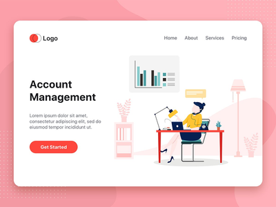 帐户管理矢量图(Account Management Vector Illustration)