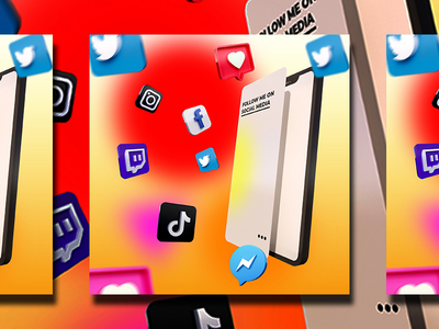 3d 社交媒体 instagram 帖子模型(3d social media instagram post mockup)