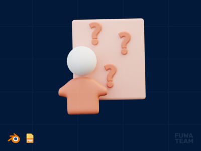 客户 - 3D 商业插图包（正面）(Client - 3D Business illustration pack (front))