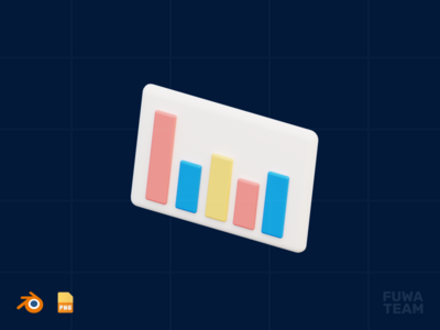 条形图 - 3D 商业插图包(Bar Chart - 3D Business illustration pack)