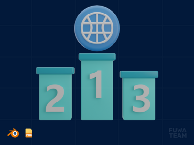 国家排名 - 3D SEO 插图（正面）(Country Ranking - 3D SEO Illustration (front))