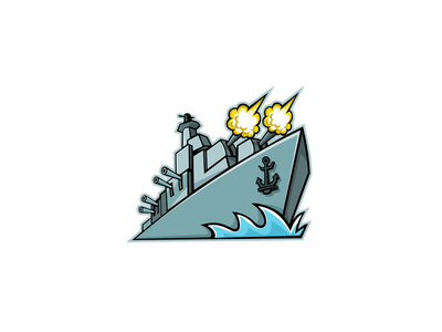 美国驱逐舰军舰吉祥物(American Destroyer Warship Mascot)
