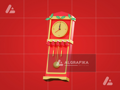 3d 圣诞钟(3d christmas clock)