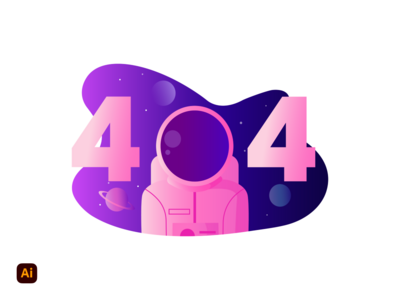 未找到宇航员 404 插图 #1(Astronaut 404 Not Found Illustration #1)