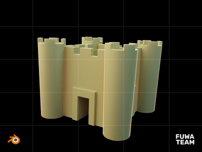 3D 游戏项目 Glow In The Dark 插图包 - 城堡(3D Game item Glow In The Dark Illustration Pack - Castle)