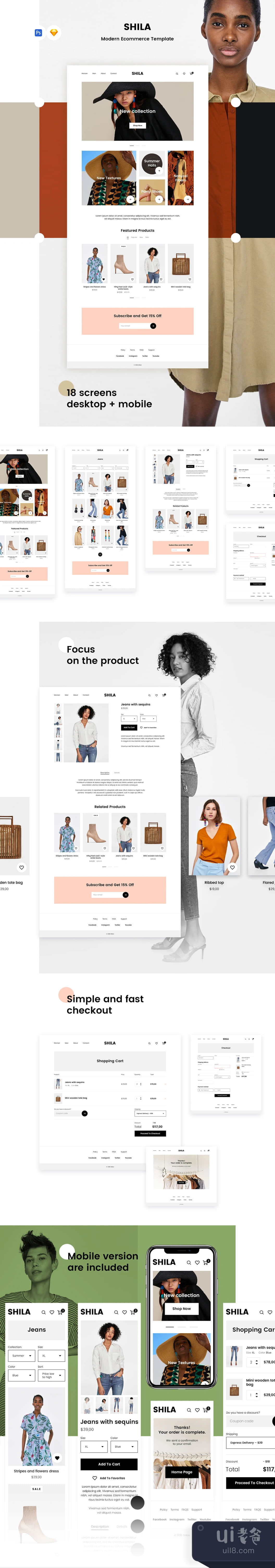 诗拉电子商务模板 (Shila Ecommerce Template)插图1