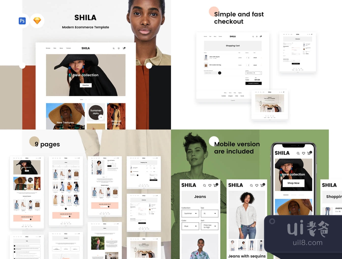 诗拉电子商务模板 (Shila Ecommerce Template)插图