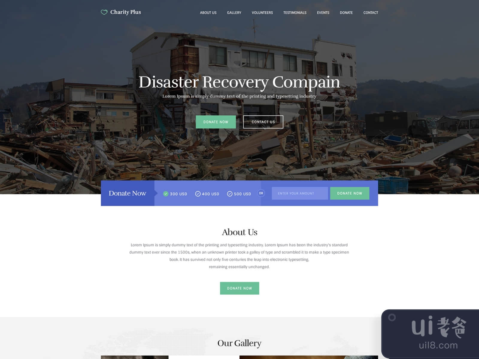 Charity Free Web Template for Figma and Adobe XD No 1 Charity Free Web Template for Figma and Adobe XD No 1