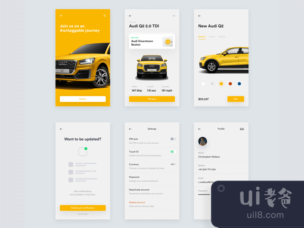 Audi Freebie for Figma and Adobe XD No 1 Audi Freebie for Figma and Adobe XD No 1