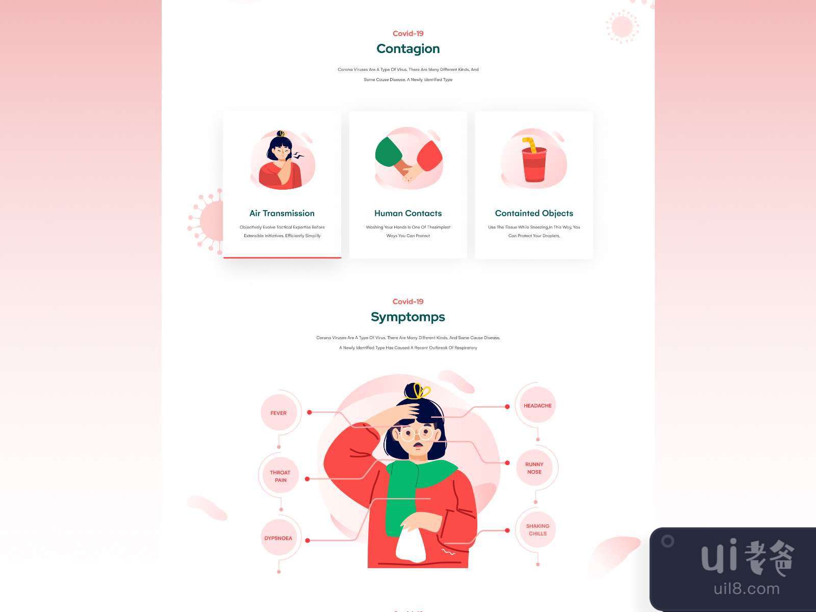 COVID-19 Landing Page for Figma and Adobe XD No 2 COVID-19 Landing Page for Figma and Adobe XD No 2