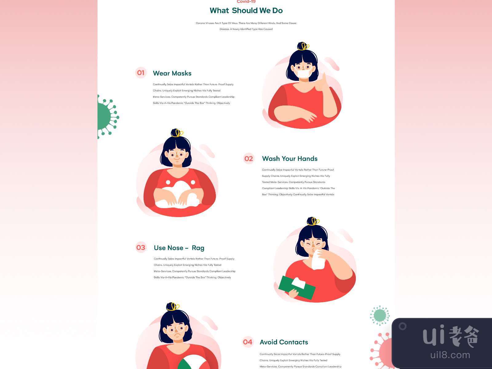 COVID-19 Landing Page for Figma and Adobe XD No 3 COVID-19 Landing Page for Figma and Adobe XD No 3